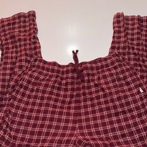Hollister Burgundy Plaid Sleepwear